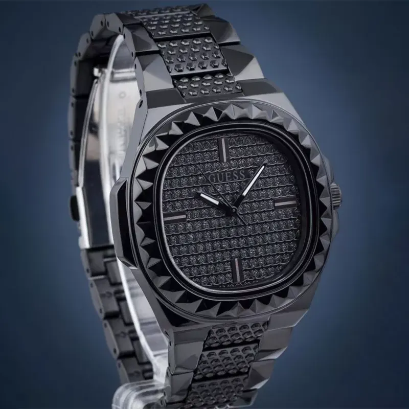 Guess Rebel Black Dial Couple Fashion Watch- GW0622G2/GW0601L2